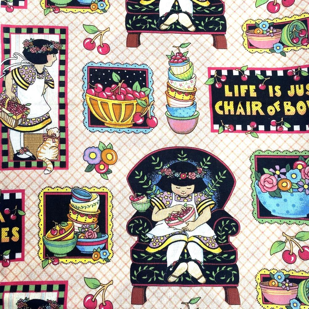 Mary Engelbreit VIP Cranston Vintage 2001 Life Chair Of Bowlies 1.5 Yd Fabric